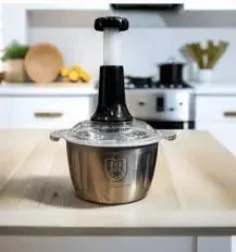 Stainless Steel Electric Food Chopper - Compact Kitchen Processor for Chopping and Mixing