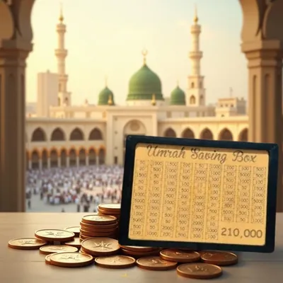 Umrah Savings Goal Tracker Box - Islamic Pilgrimage Fund Jar 280 Days Savings Plan - Islamic Halal Money Jar for Hajj & Umrah