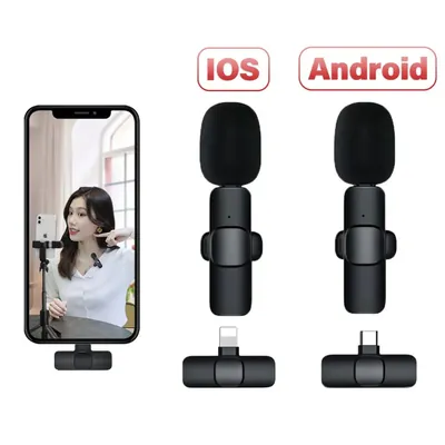 K11 2-in-1 Wireless Collar Microphone – Noise Reduction Clip-On Mic for iPhone, Android & Type-C Devices | Ideal for Vlogging, TikTok, Interviews & Live Streaming