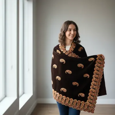 Bareeza Luxury Velvet Shawl Collection | 2.5m Embroidered Designs