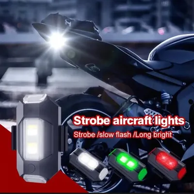 7-Color Strobe Aircraft Lights - USB Rechargeable LED Warning & Safety Lights for Drones, Bikes, Motorcycles & Vehicles