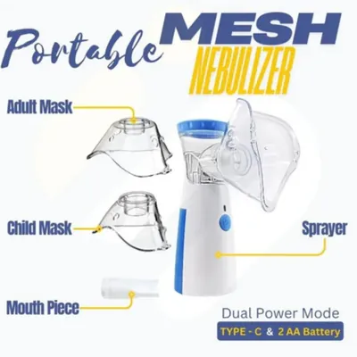 Handheld Mini Nebulizer with Mask & Mouthpiece – Portable Inhaler for Fast Respiratory Relief