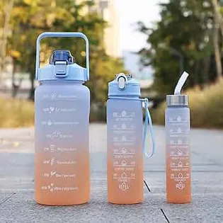 Reusable Gradient Water Bottle – Motivational & Safe for Daily Use
