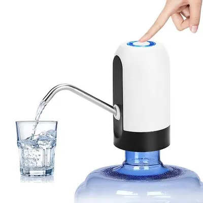 Portable Automatic USB Rechargable Water Bottle Dispenser Pump - Universal Fit 2-5 Gallon Bottles