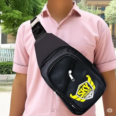 Sky Fashion Black Crossbody Bag for Men – Stylish & Durable Sling Bag for Travel & Daily Use