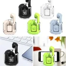 Air 31 Wireless Earbuds – Power Display | Bluetooth Earphones with Pouch – Random Color