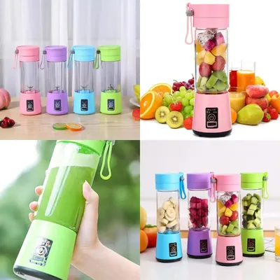 6 Blade Mini Portable USB Juicer Blender | Rechargeable Smoothie Maker | High-Speed Fruit Mixer | Made in China