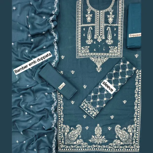 Tawakkal Banadora Lawn 3pc Suit – Embroidered Front with Bamber Dupatta | Summer Collection