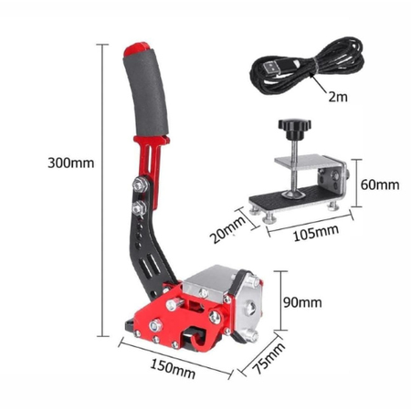 Pro-Level USB Sim Racing And Gaming Hydraulic Handbrake– Ultimate Drifting & Rally Control