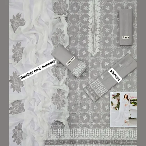Mohagni Banadora Lawn 3pc Embroidered Suit with Bamber Dupatta – Festive Summer