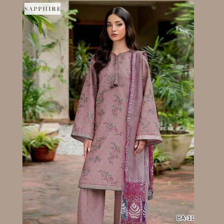 Mix Brands 3-Piece Embroidered Lawn Suit | Diamond Digital Dupatta | Premium Quality