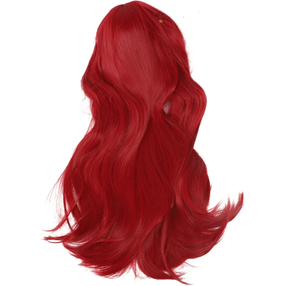 Long Wavy Red Synthetic Hair Wig – Heat-Resistant, Natural Look for Cosplay & Daily Wear