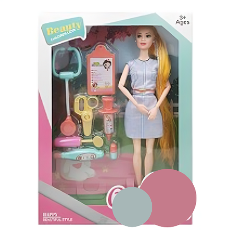 Beauty Doctor Playset Doll with Medical Accessories