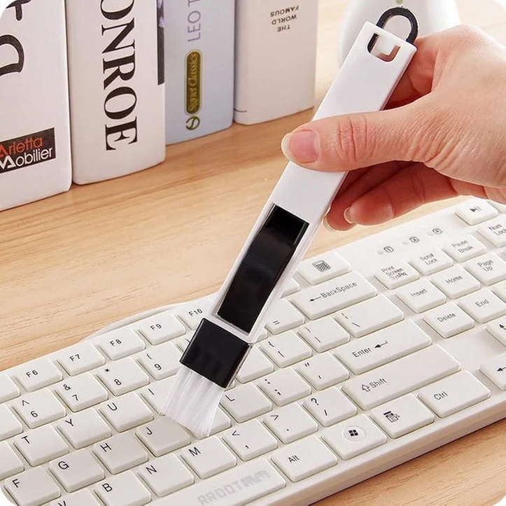 2-in-1 Multi Function Window & Keyboard Cleaning Brush - Dust Remover with Keycap Puller