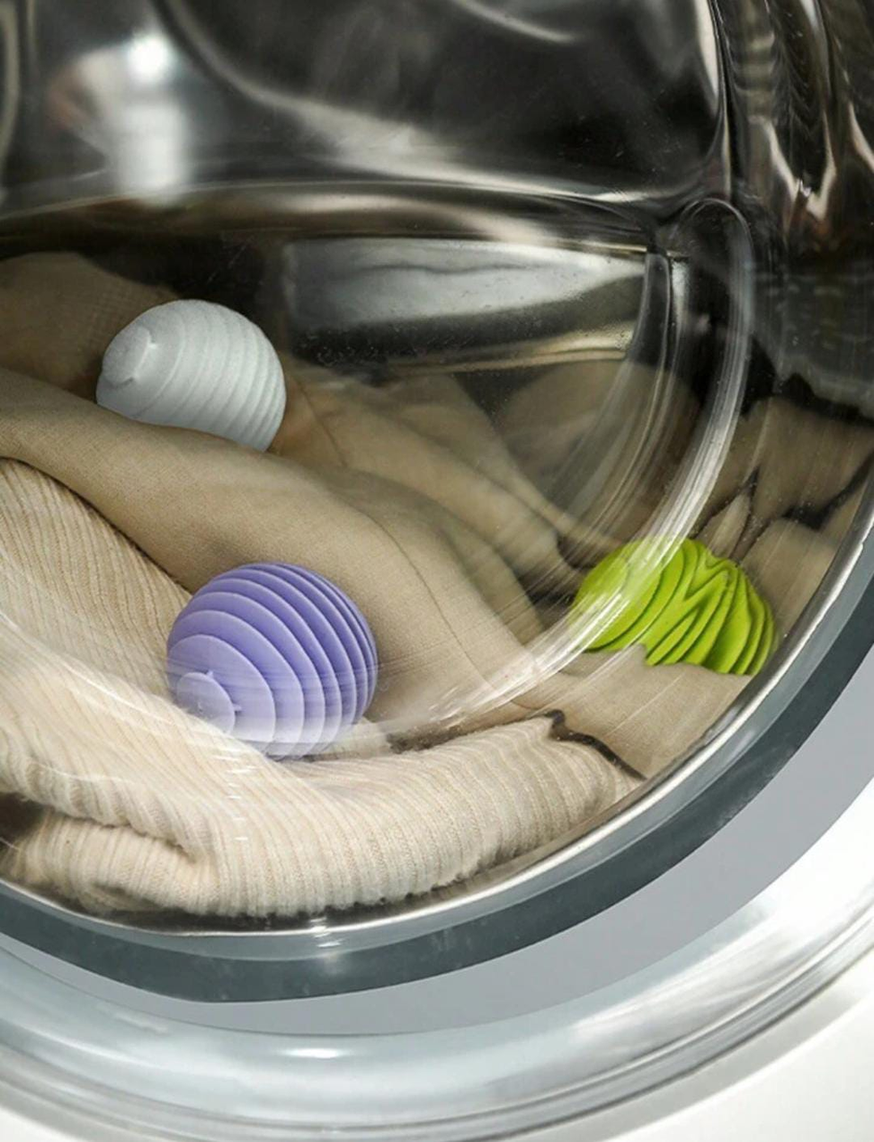 Reusable Laundry Balls for Softening Clothes & Reducing Wrinkles - Eco-Friendly Dryer Balls (Set of 4)
