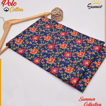 Floral Digital Printed 2-Piece Suit | Micro Polo Cotton | Summer Collection 2025