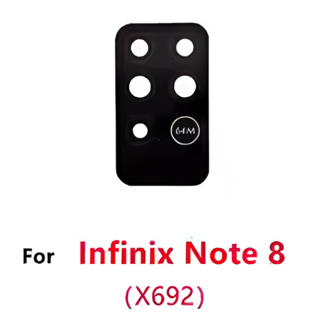 Infinix Note 8 (X692) Black Camera Lens Glass – High-Quality Replacement Part