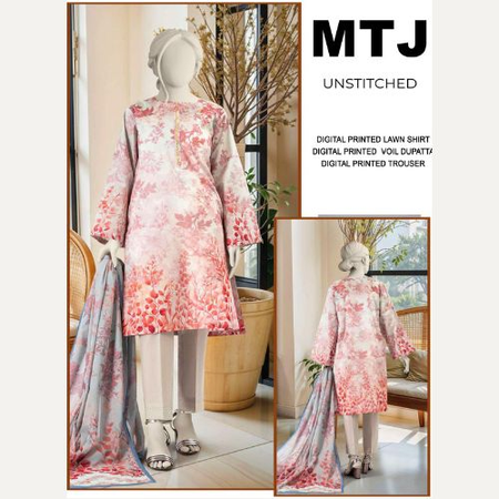 MTJ First Volume 2025 – Digital Lawn 3PC Suit Set with 10 Designs