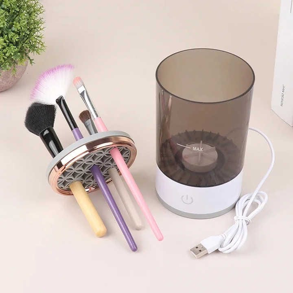 Automatic Electric Makeup Brush Cleaner and Dryer Machine - Deep Cleaning and Fast Drying for All Brush Sizes