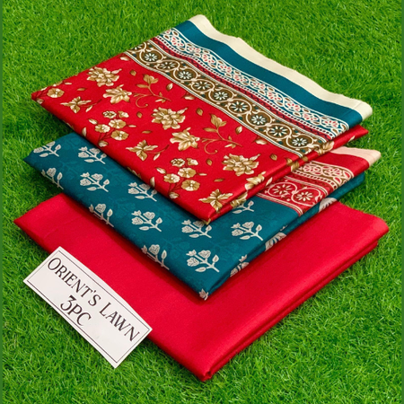 Orient Unstitched 3 Pc Lawn – Elegant Digital Printed Set