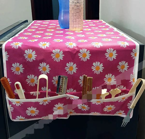 High-Quality Multi-Purpose Fridge/Oven Top Cover with Convenient Side Pockets Organizer