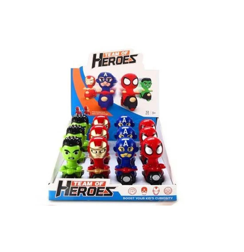 "Team of Heroes" Marvel Avengers Press & Go Action Figures - 12 Piece Assorted Superhero Toys