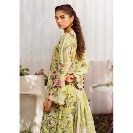 Elaf Lawn Collection – Airjet Doriya 3Pc Suit with Digital Print and Dyed Trouser