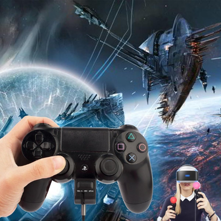 PS4 Headset Control Adapter – Easy Volume and Microphone Mute Control for PS4 Controllers