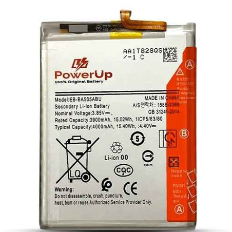 PowerUp Battery for Samsung A20/A30/A50 (4000mAh) - Original & Fast Charge