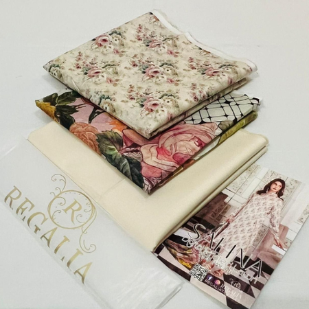 Regalia Premium Lawn – 3 Pc Summer Outfit with Printed Dupatta