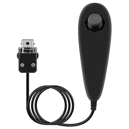 Nintendo Wii Nunchuck - Black (RVL-004) - Precision Motion Controller for Wii Games