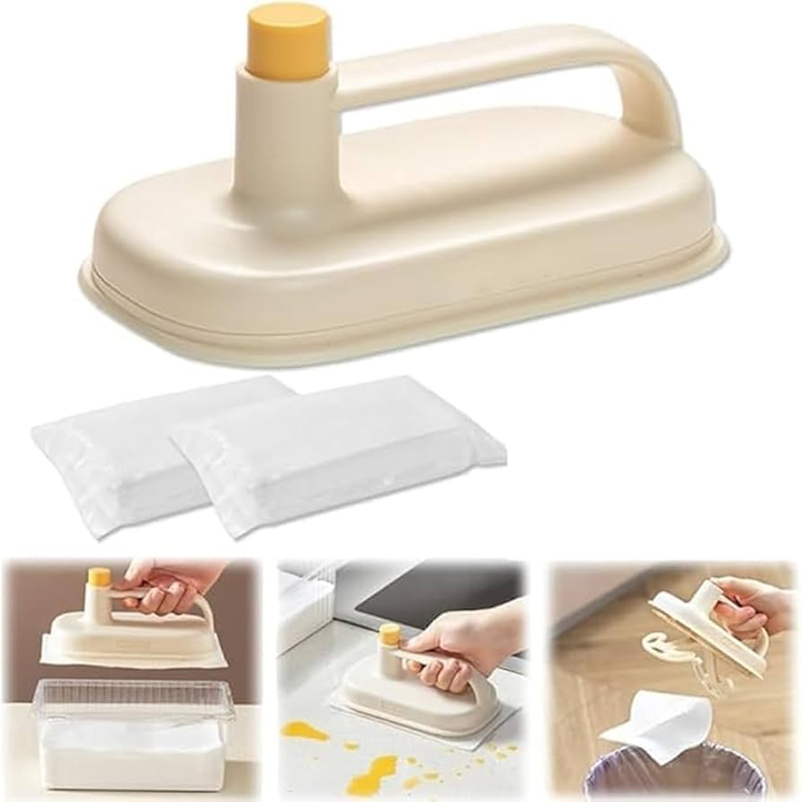 Magic Brush with 50 Free Disposable Pads - Versatile Cleaning Tool Use for Kitchen , Office & Outdoor