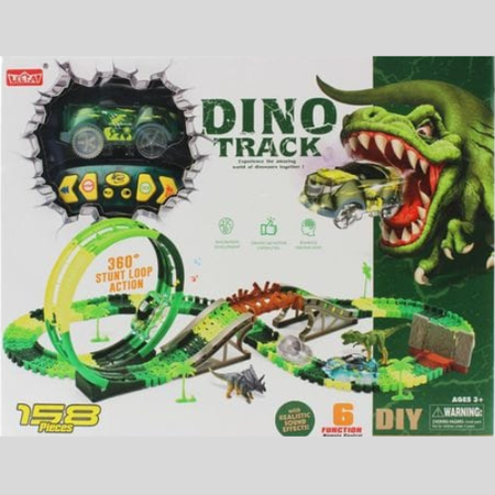 Best Luck Remote Control Dinosaur Car with Flashing Lights – Dino Auto Toy with Light & Sound Effects – Starwood Series RC Vehicle for Kids.