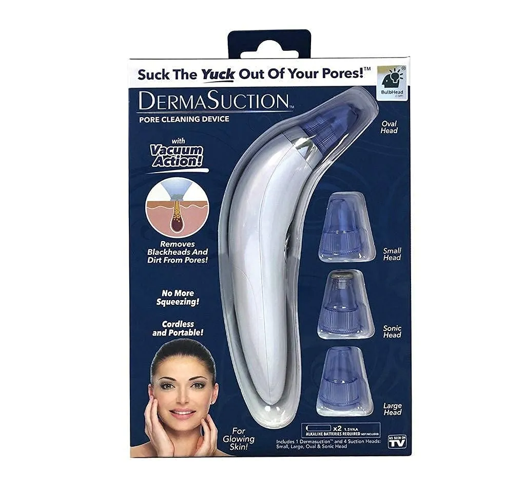 Derma Suction 4-in-1 Pore Cleaner with Vacuum - Blackhead & Blemish Remover