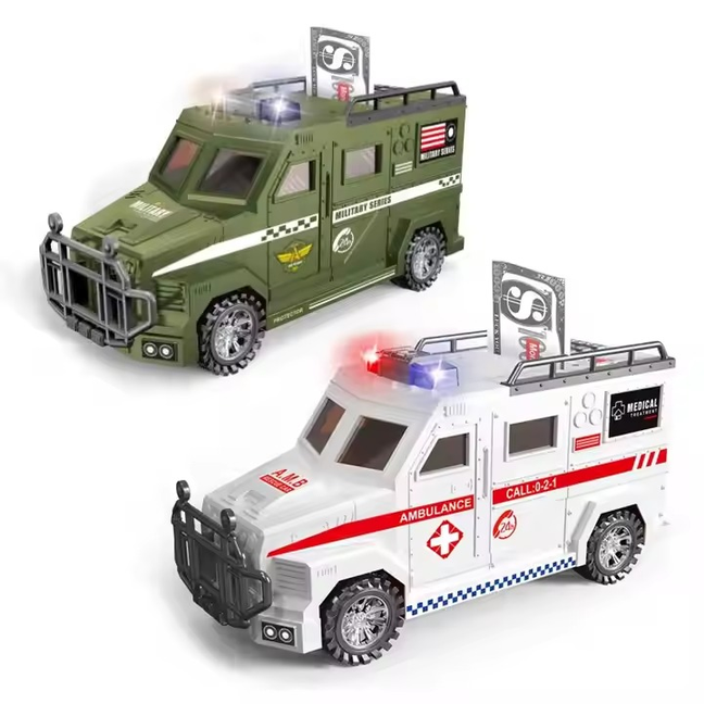 Military Series Cash Truck Money Safe - Fingerprint Unlock Toy