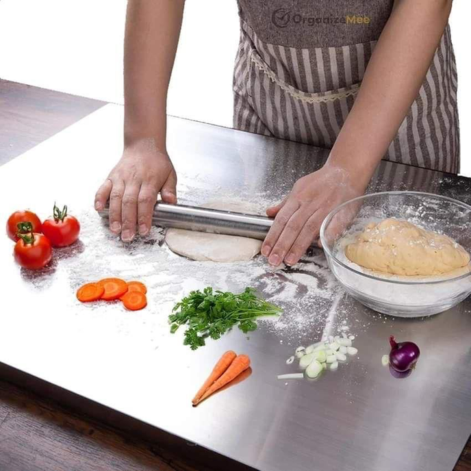 304 Stainless Steel Cutting Board - Durable, Non-Porous, Easy to Clean Kitchen Chopping Board