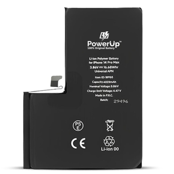 PowerUp Battery for iPhone 14 Pro Max (4750mAh) - Original & Fast Charge