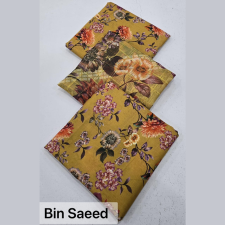 Bin Saeed Lawn 2025 – 3-Piece Unstitched Printed Lawn Suit for Women