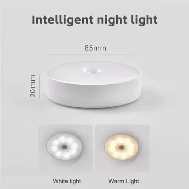 Intelligent Motion Sensor Night Light – USB Rechargeable LED Wardrobe Light