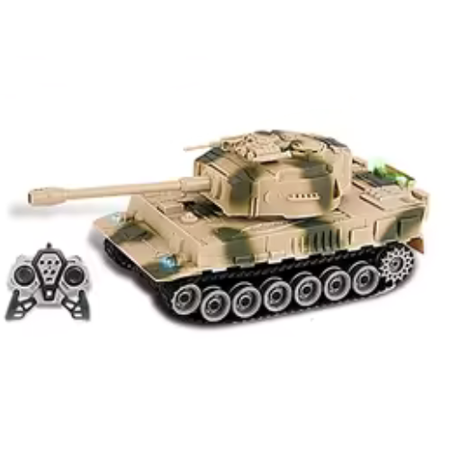 Remote Control Battle Tank Toy – 2.4GHz RC Military Tank with Rotating Turret and Sound Effects