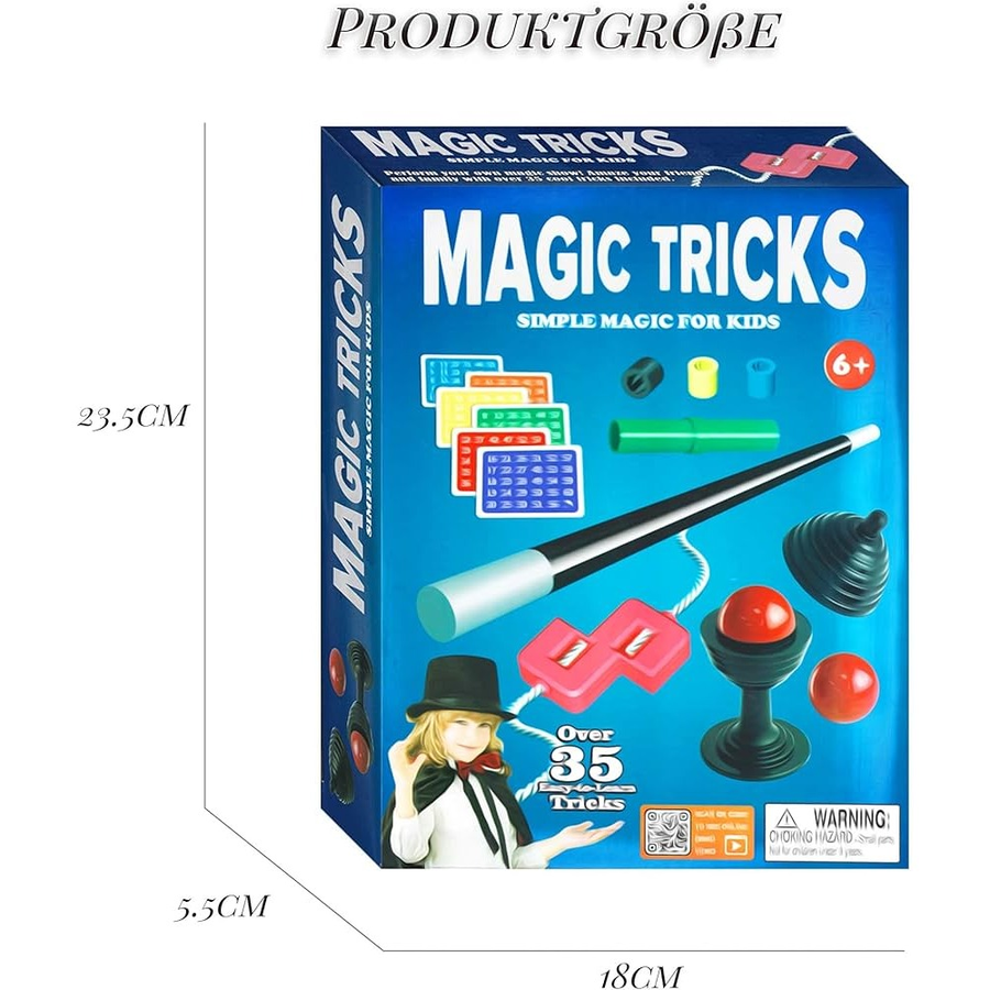 Easy Magic Tricks Kit for Kids with Props & Instructions (Ages 6+)