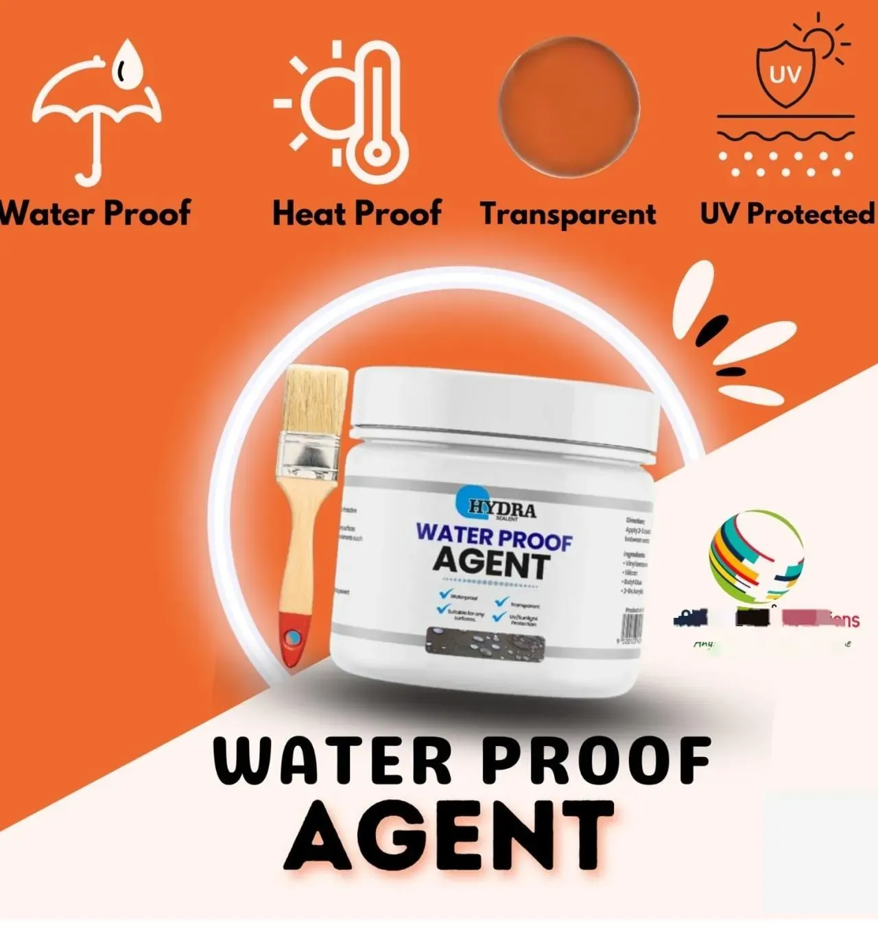 Anti-Leakage Waterproofing Agent – Transparent Waterproof Paint for Roofs, Walls, Bathrooms & More With Brush