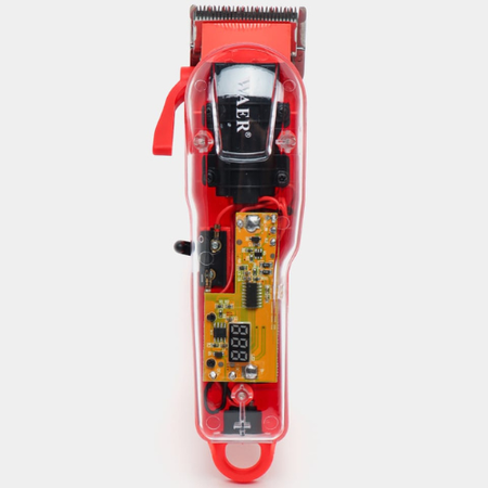 WAER X7 WA-08180 Professional Corded Hair Clipper – High-Performance Barber Trimmer with Transparent Design