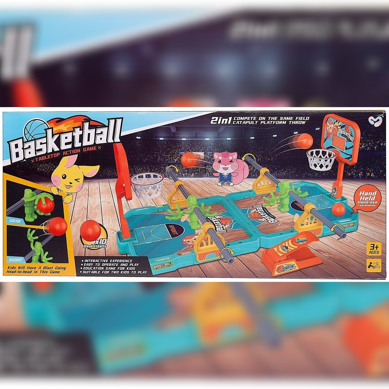 2-in-1 Tabletop Basketball Action Game