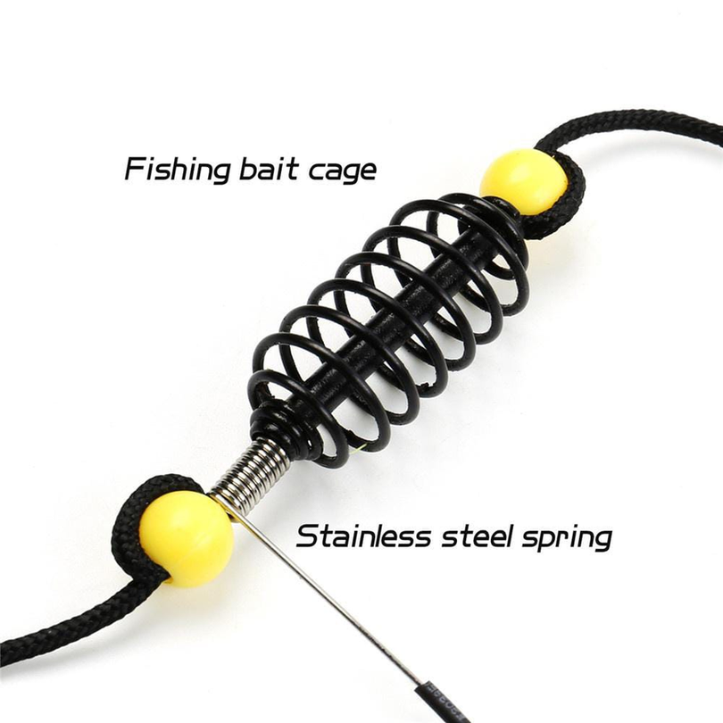 Fishing Feeder Rig with Hook and Spring Bait Holder- Pack of 3