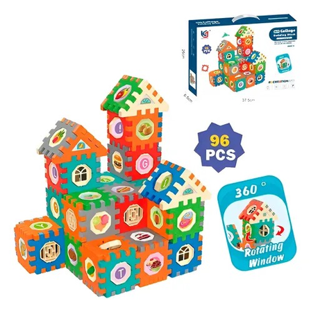 Creative DIY Collage Building Blocks Set - 96 Pcs Interlocking Educational Construction Toy for Kids 3+