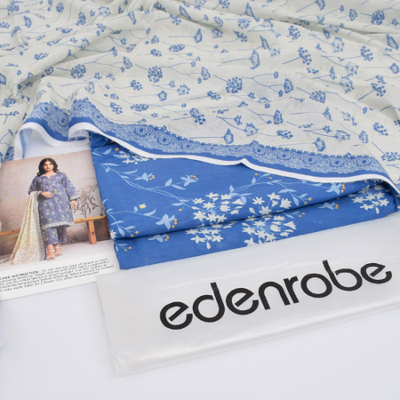 EDENROBE 2025 Premium Digital Printed Lawn 3 Piece Suit – 100% Original Fabric and Colour Guarantee.