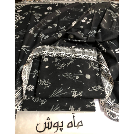 Elegant MAHPOSH Lawn Suit – Printed 3PC Unstitched with Lightweight Dupatta
