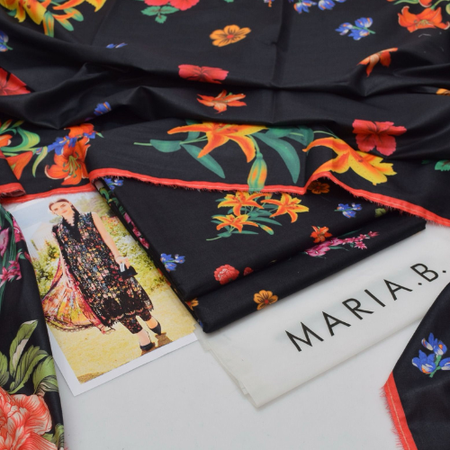 Maria.B Mprints Summer 2025 Original 3-Piece Printed Lawn Suit Airjet Quality & Digital Print