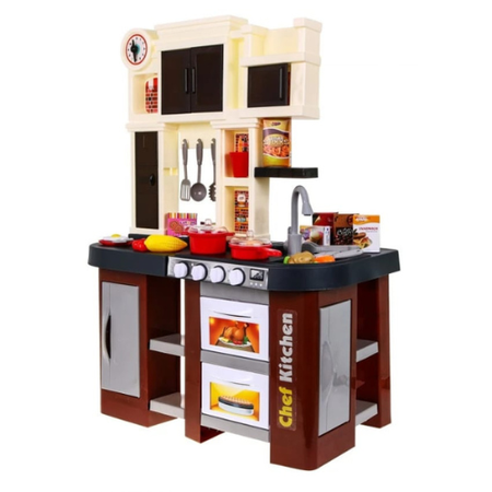 Talented Chef Kids Kitchen Set – 58 PCS Role Play Cooking Toy with Real Water Tap, Lights & Sounds | Pretend Play Kitchen for Girls & Boys.